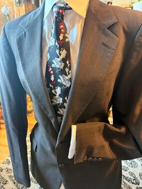 Raleigh Runway Charcoal Pinstripe Men's Suit Jacket